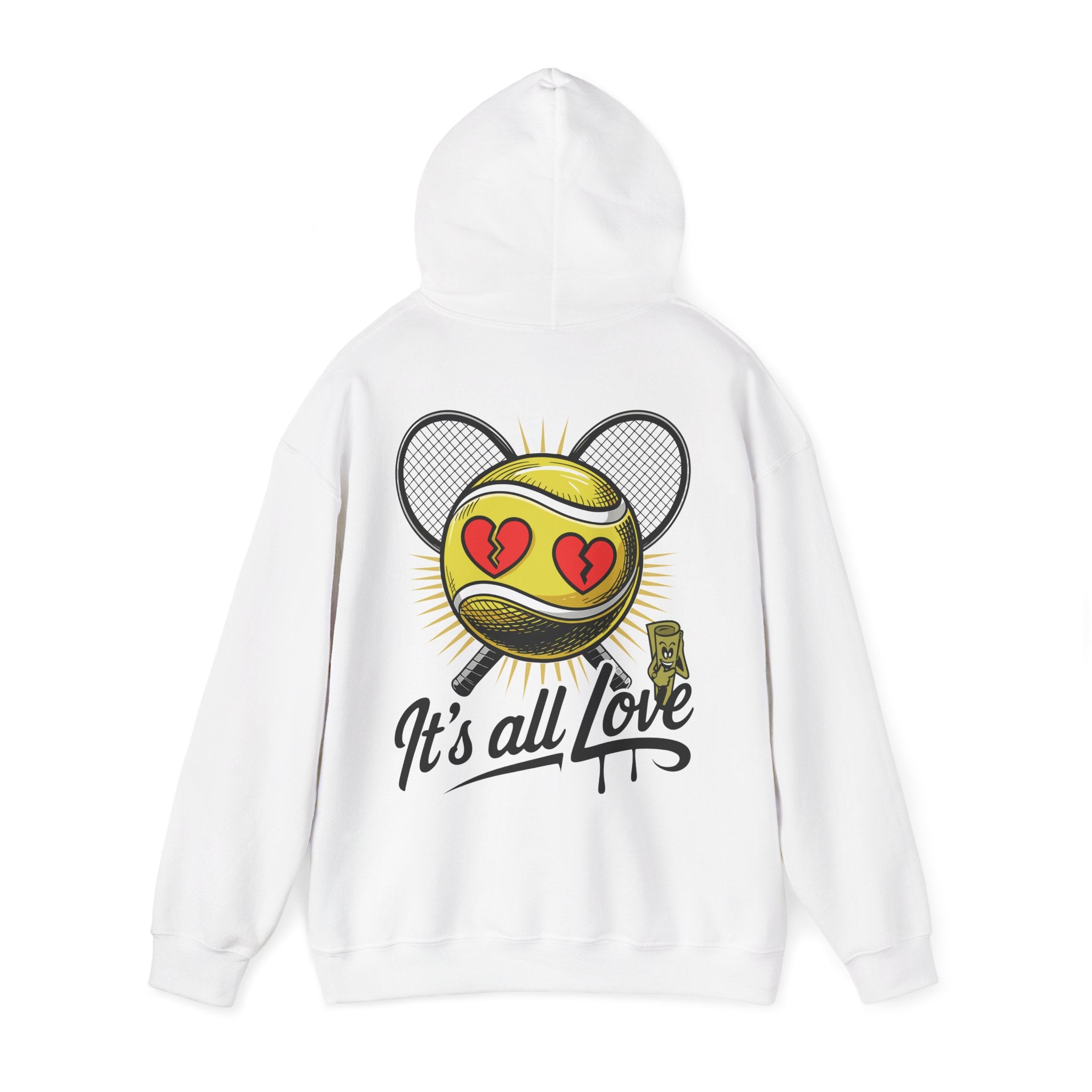 It’s all Love-Themed Hooded Sweatshirt, Unisex Hoodie for Couples, Valentine’s Day Gift, Cute Graphic Sweatshirt, Stylish Streetwear