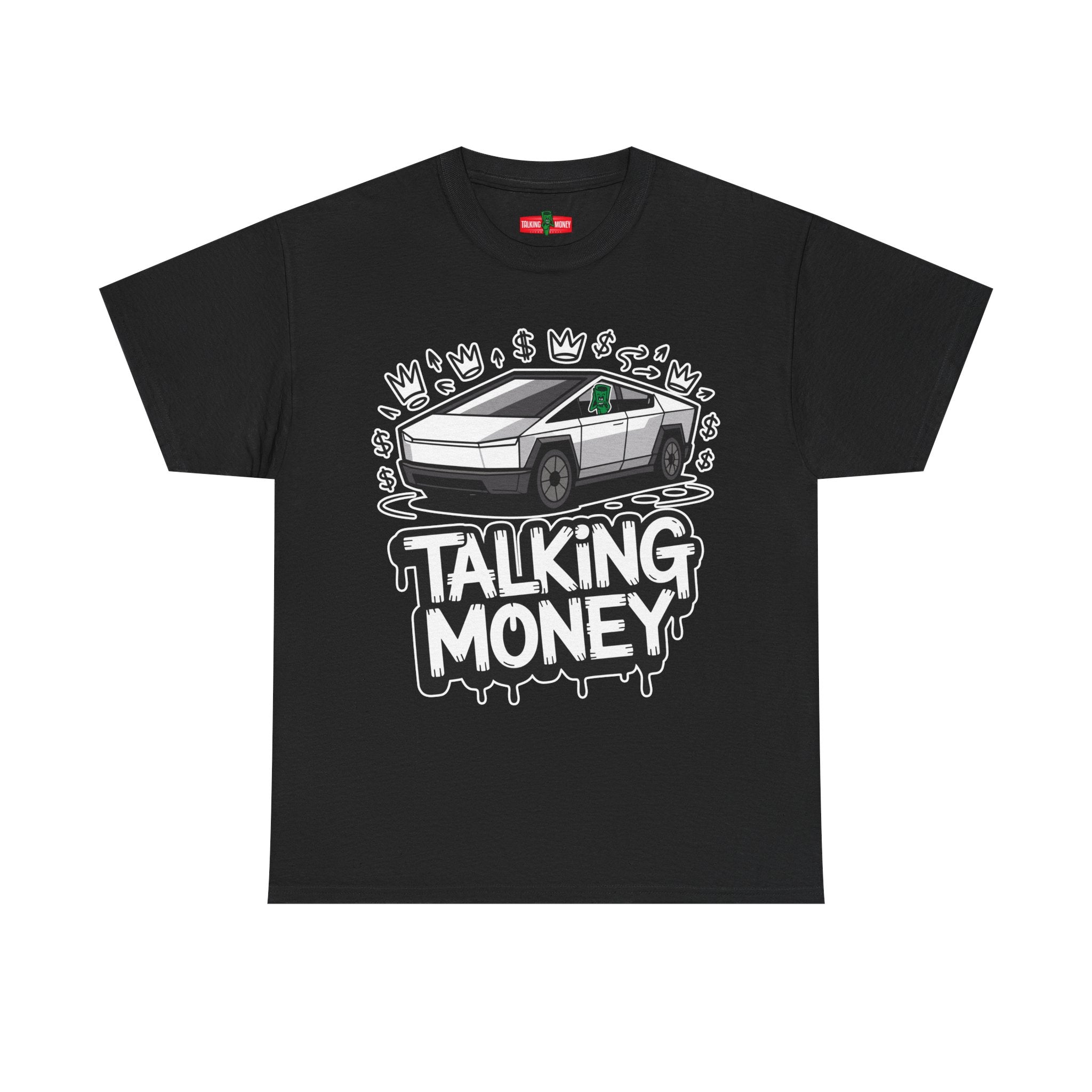 Trendy Graphic Tee, Talking Money Car Shirt, Unisex Casual Top, Gift for Car Lovers, Fun Streetwear Apparel