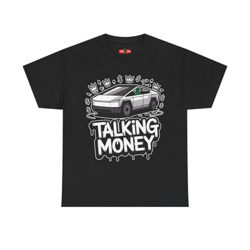 Trendy Graphic Tee, Talking Money Car Shirt, Unisex Casual Top, Gift for Car Lovers, Fun Streetwear Apparel