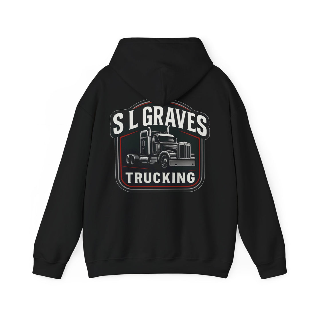 Trucker Logo Hoodie — "S L Graves Trucking" Graphic Pullover