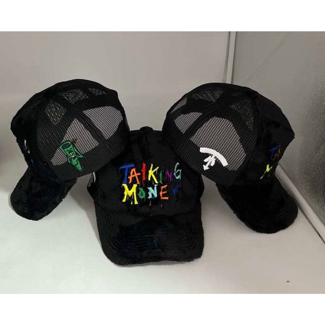 Talking Money Hat Velvet Mesh SnapBack