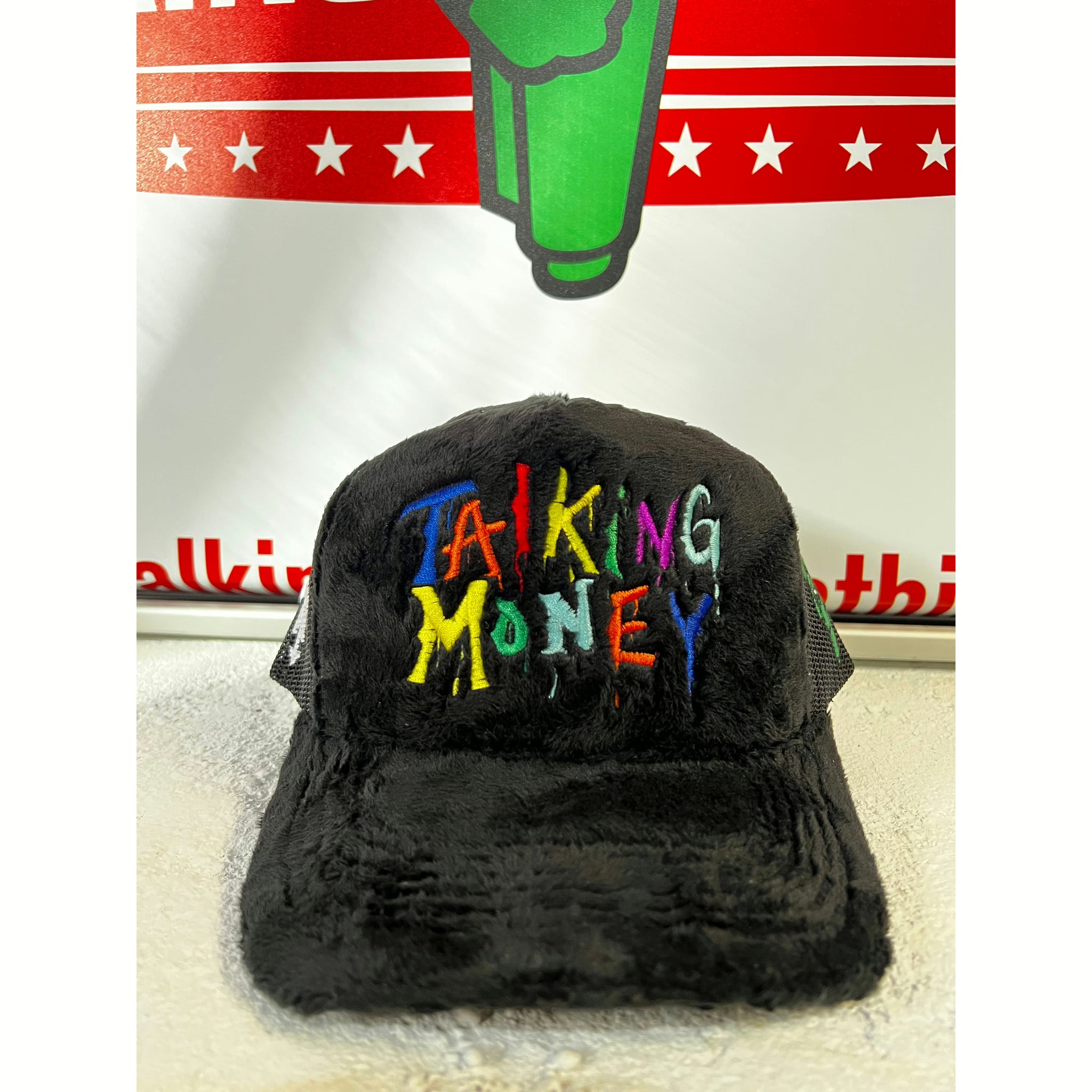 Talking Money Hat Velvet Mesh SnapBack